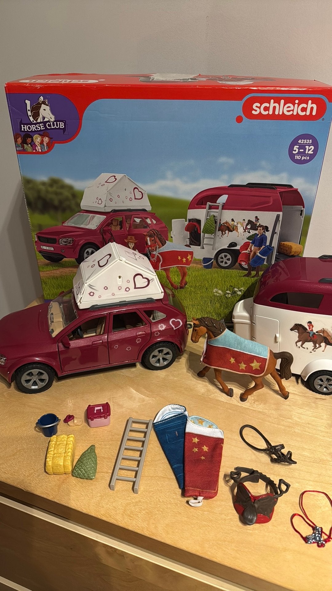 Schleich Horse Club 42535 Paardenavontuur met auto met doos, Enlèvement ou Envoi, Comme neuf
