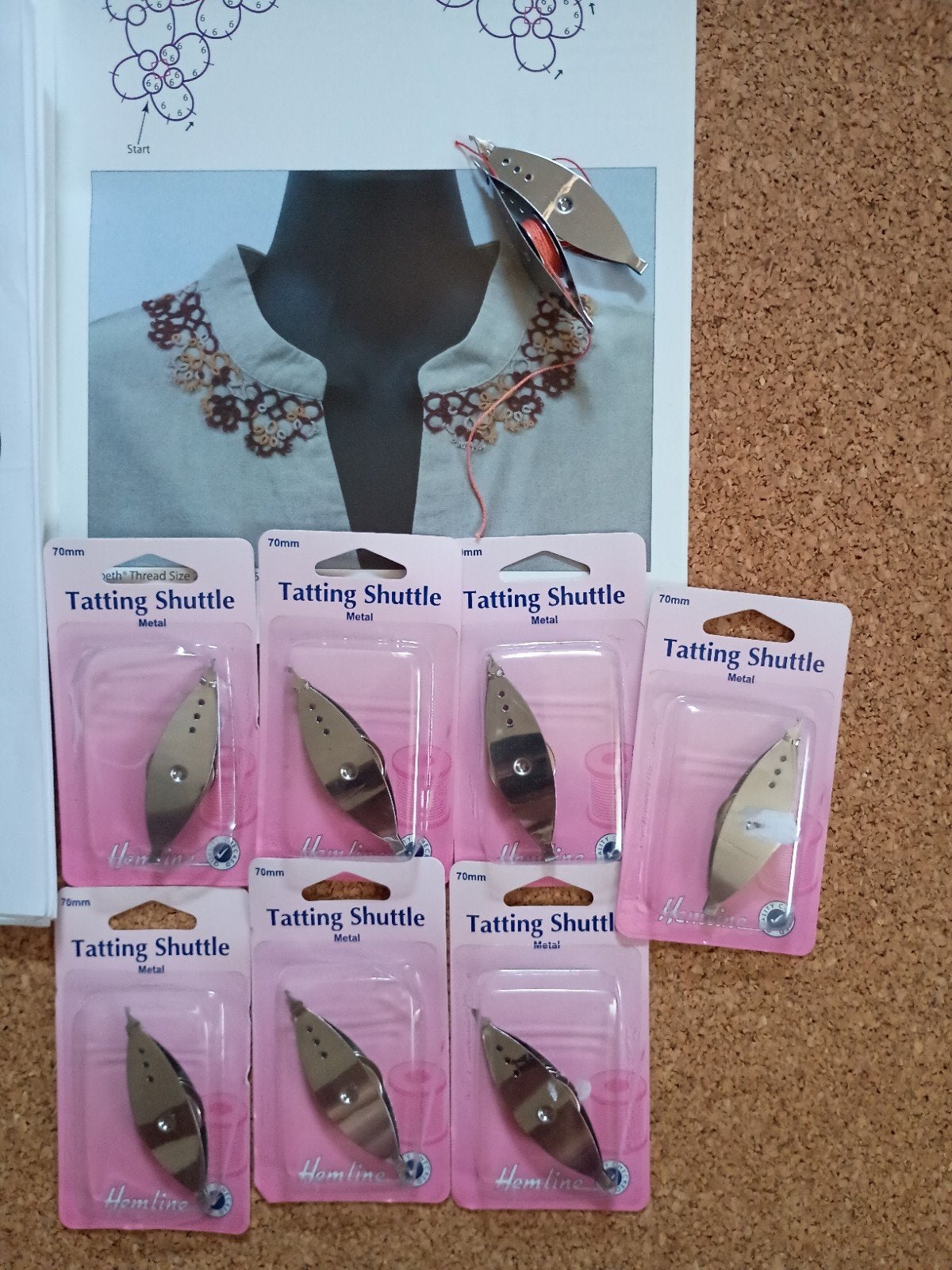 Tatting (frivolité) shuttle 7st in 1 lot, Watersport en Boten, Hengelsport | Zeevissen, Ophalen