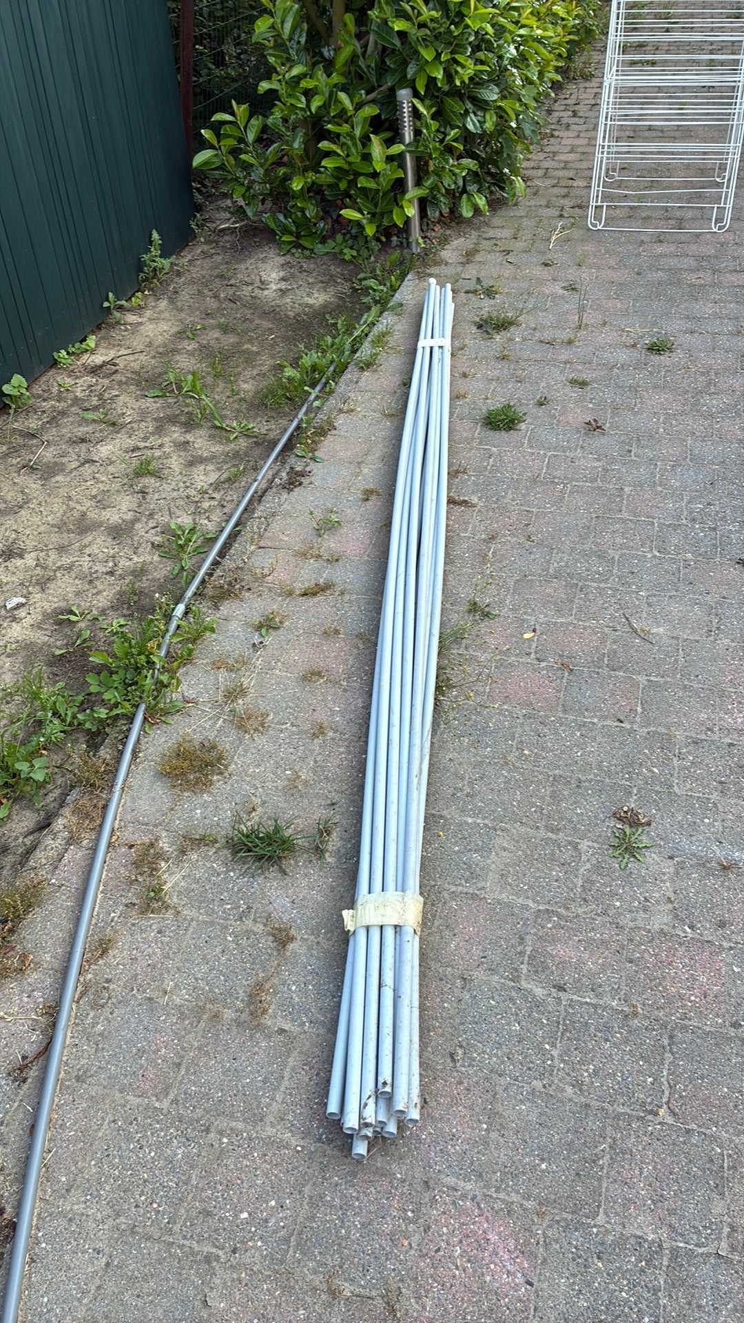 13x 3m buizen voor elektriciteit opbouw, 2 à 4 mètres, Comme neuf, Enlèvement, Buse droite