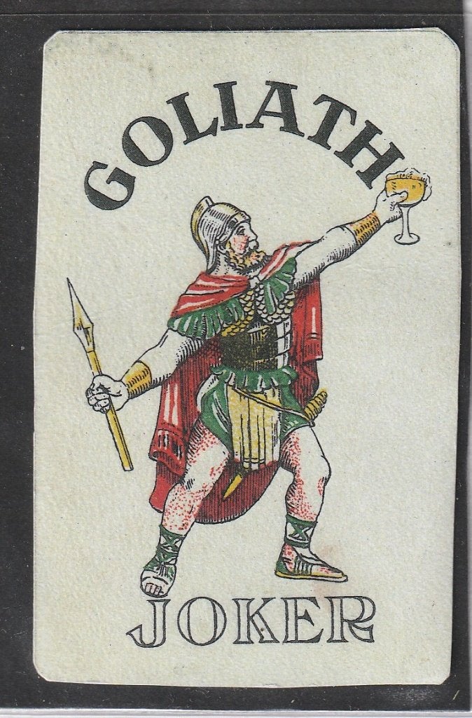 ZEER OUDE  en  ZELDZAME  JOKER  BIER  MEIRESONNE - GOLIATH, Verzamelen, Verzenden, Zo goed als nieuw, Speelkaart(en)