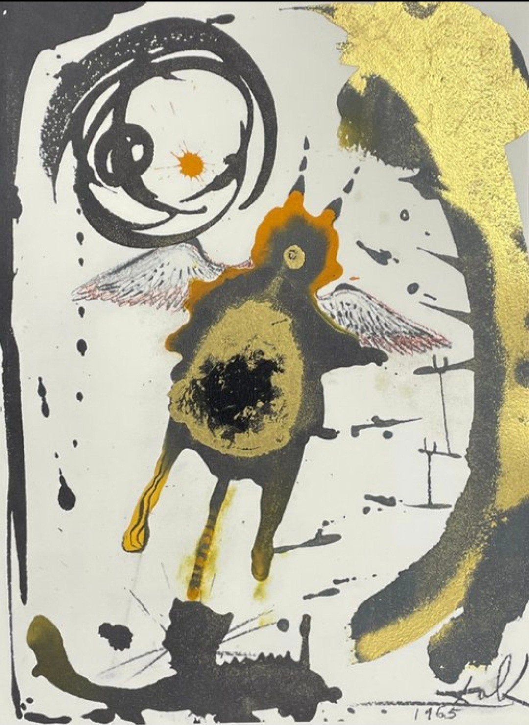 Creatio Volatilium Salvador Dali, Autres sujets, Signé dans la planche, Enlèvement, Lithographie