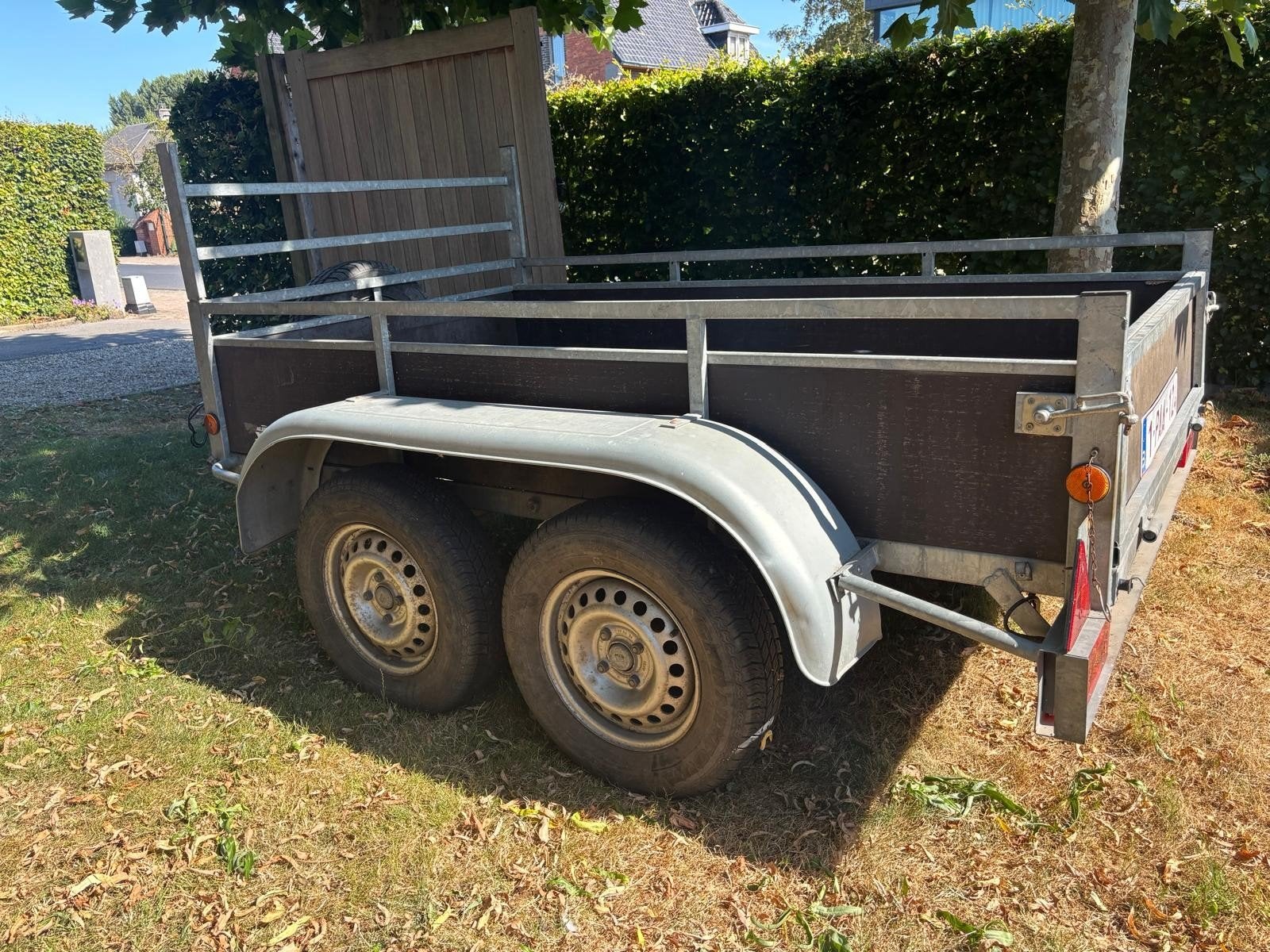 aanhangwagen dubbelas ongeremd, Auto diversen, Aanhangers en Bagagewagens, Ophalen, Gebruikt