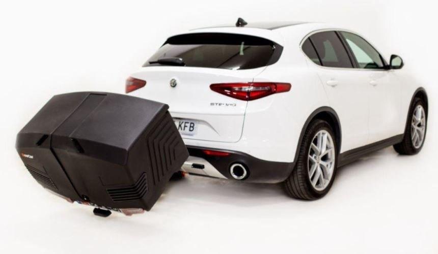 A louer - Coffre sur boule d'attelage - Towbox V3 (402 L), Autos : Divers, Coffres de toit, Neuf, Enlèvement ou Envoi