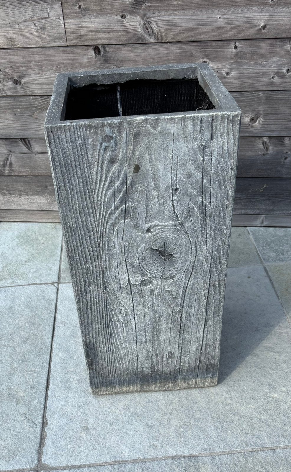 Bloembak in harde polyester 16x16 cm,60hoog,als nieuw, Tuin en Terras, Ophalen, Zo goed als nieuw
