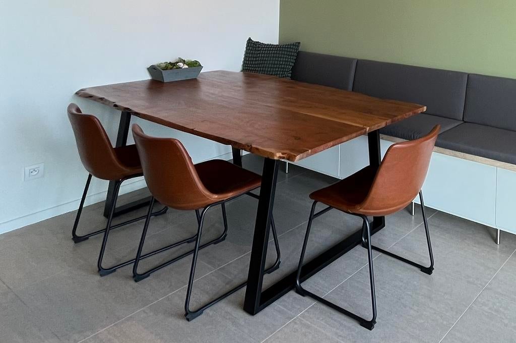 Tafel acacia, Huis en Inrichting, Tafels | Eettafels, Ophalen, 100 tot 150 cm, Zo goed als nieuw, Vijf personen of meer