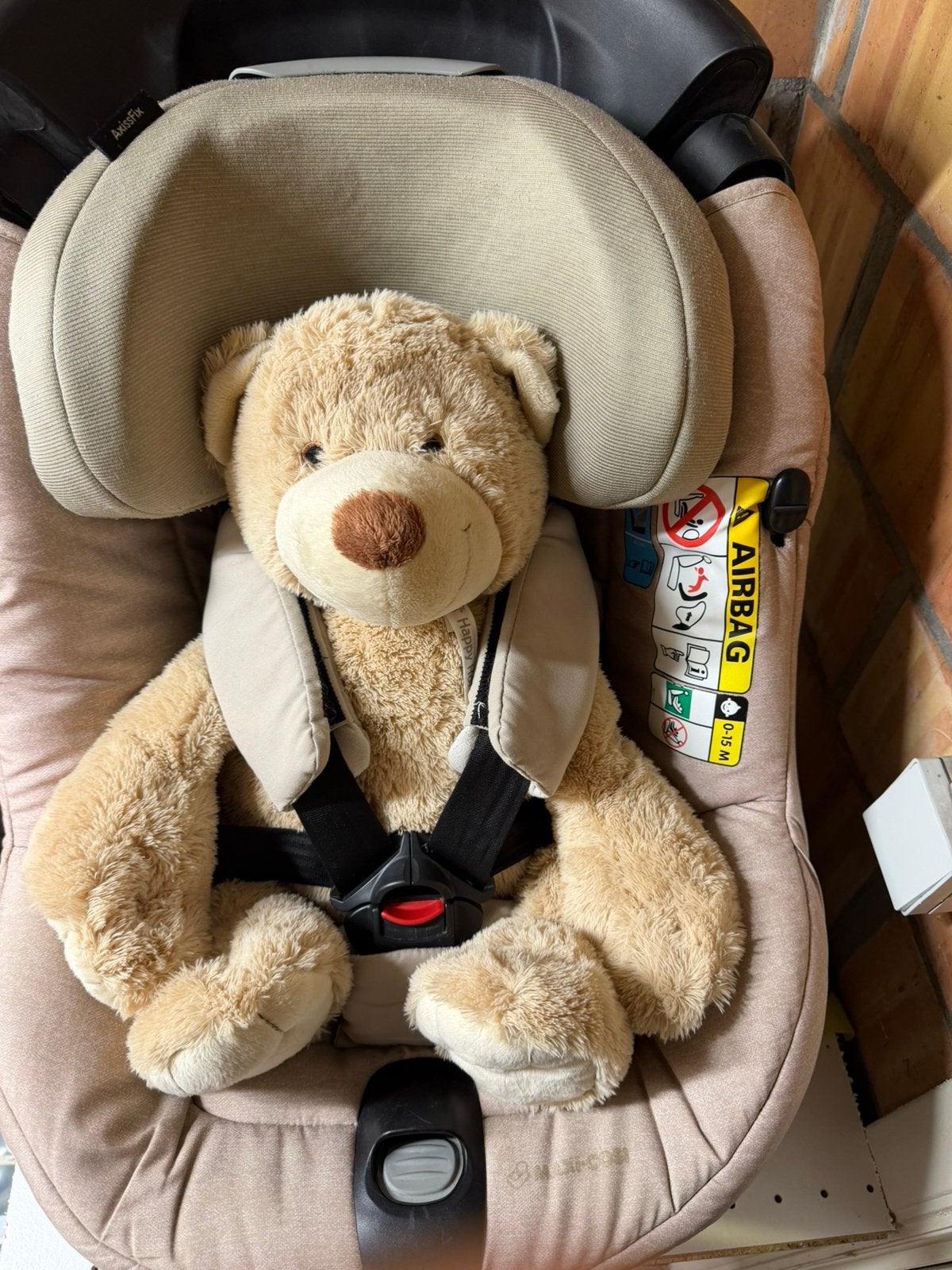 Maxi-Cosi AxissFix i-Size Autostoeltje – 360Draaibaar–Beige, Ophalen, Zo goed als nieuw, Maxi-Cosi, Isofix
