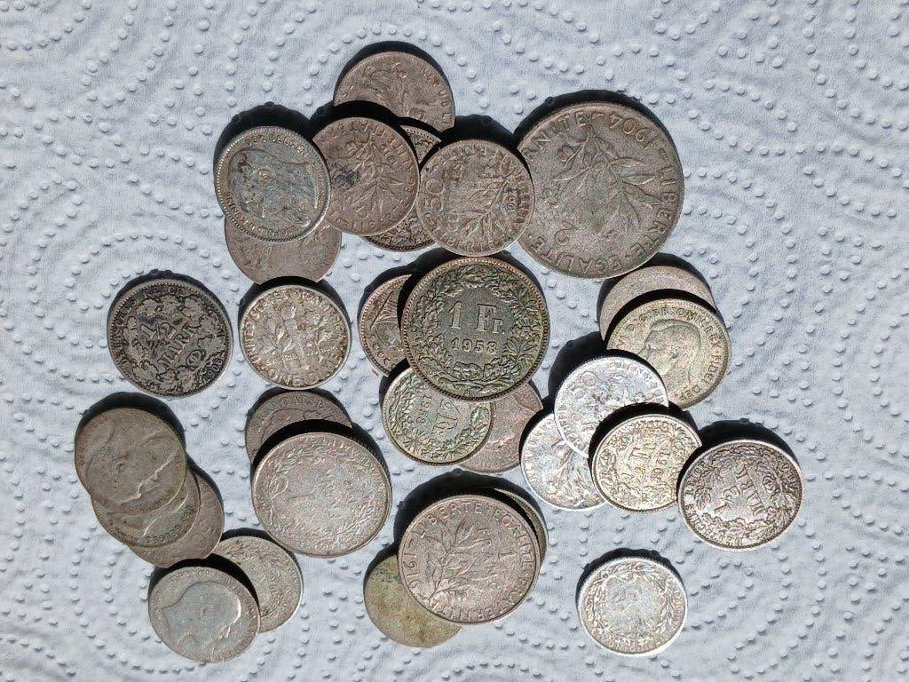Set van 30 zilveren munten, Postzegels en Munten, Munten | België, Ophalen of Verzenden, Zilver, Zilver