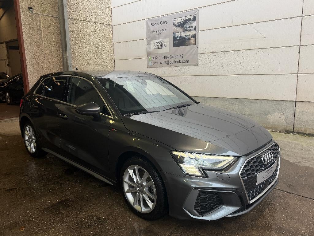 Audi A3 40 TFSIe Sportback S-Line PHEV *Leder/Gps/Camera*, Cuir, Argent ou Gris, Entreprise, Entretenue par le concessionnaire