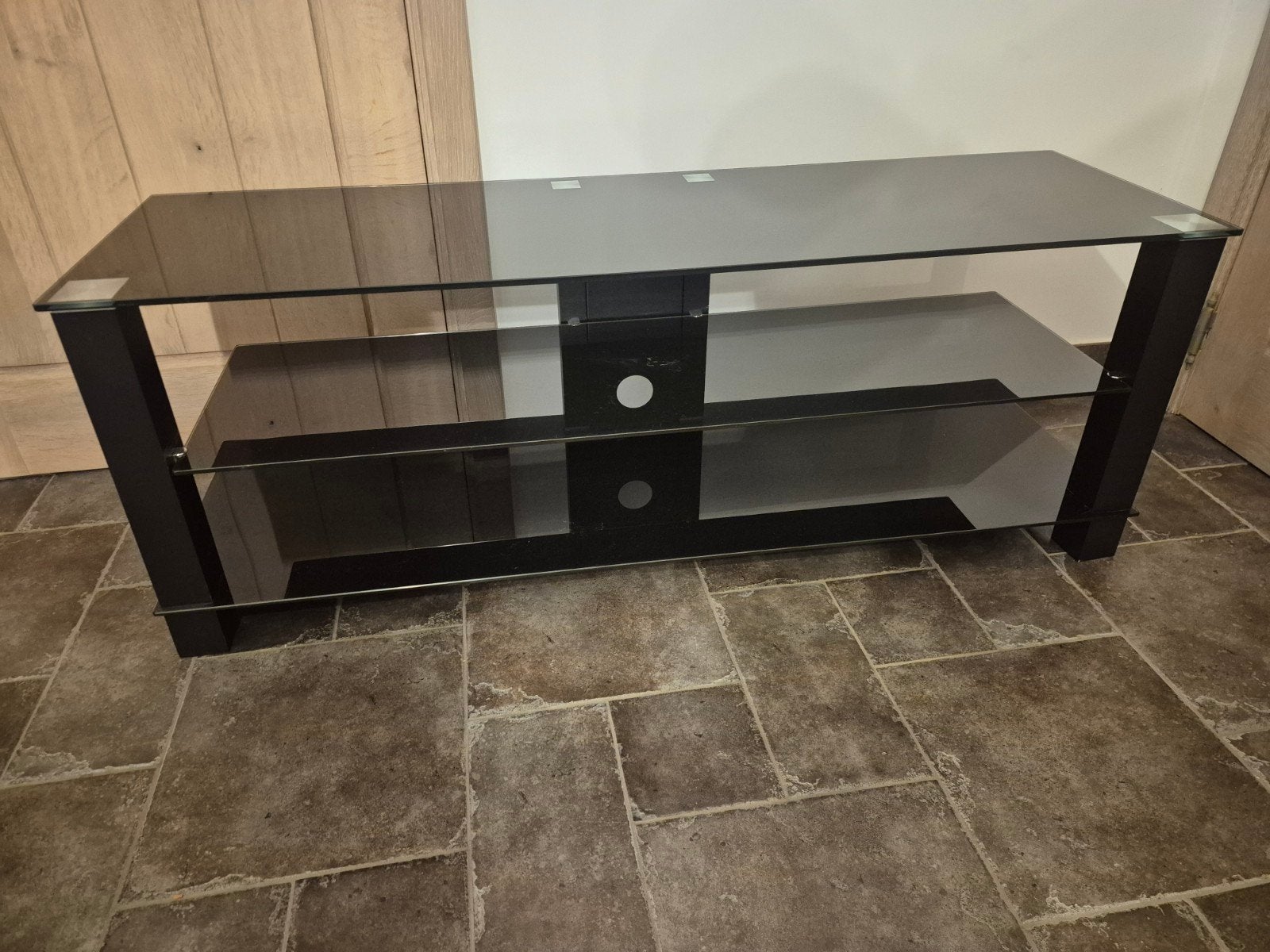 Meuble TV en verre à vendre, Maison & Meubles, Neuf, 25 à 50 cm, Moins de 100 cm, Enlèvement