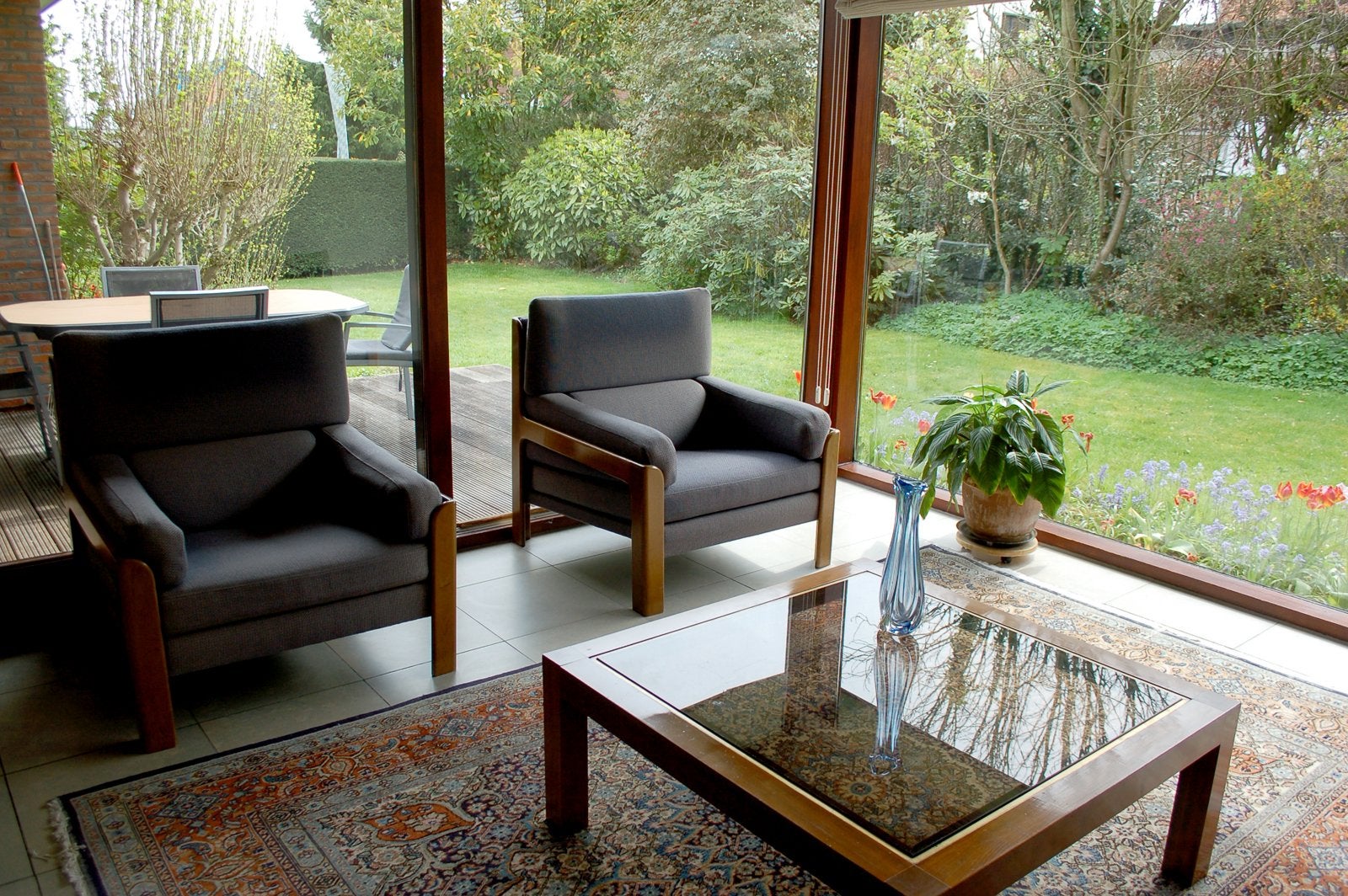 Vintage salon van Bosteels in Braziliaanse notelaar, Ophalen, Gebruikt, Hout