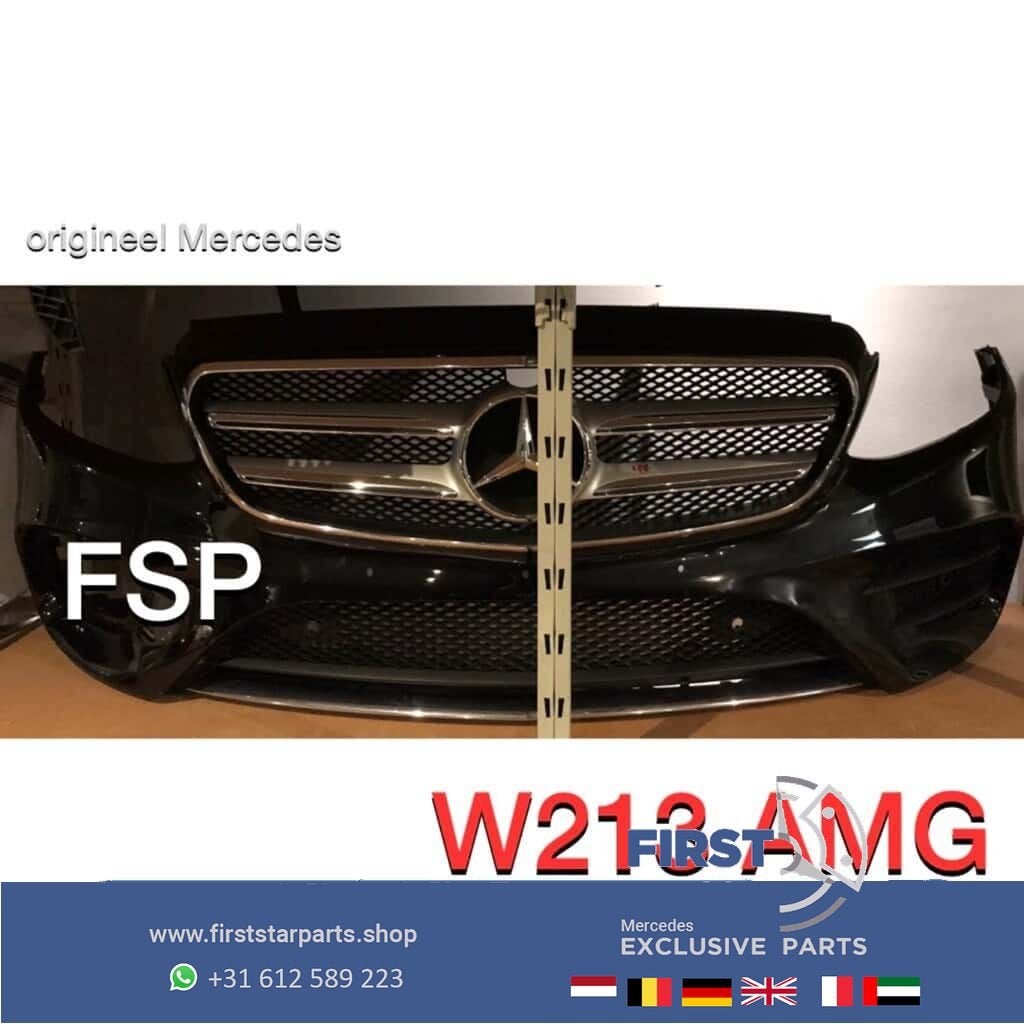 W213 E Klasse AMG Voorbumper origineel Mercedes zwart 2016-2, Auto-onderdelen, Gebruikt, -, Voor, Ophalen of Verzenden