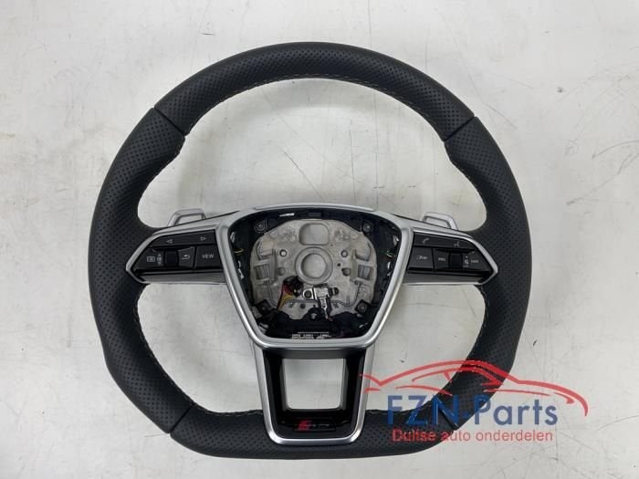 Audi RS6 4K C8 Stuur MF+F1+VIEW Geperforeerd/Leer Verwarmd G, Enlèvement ou Envoi, Utilisé