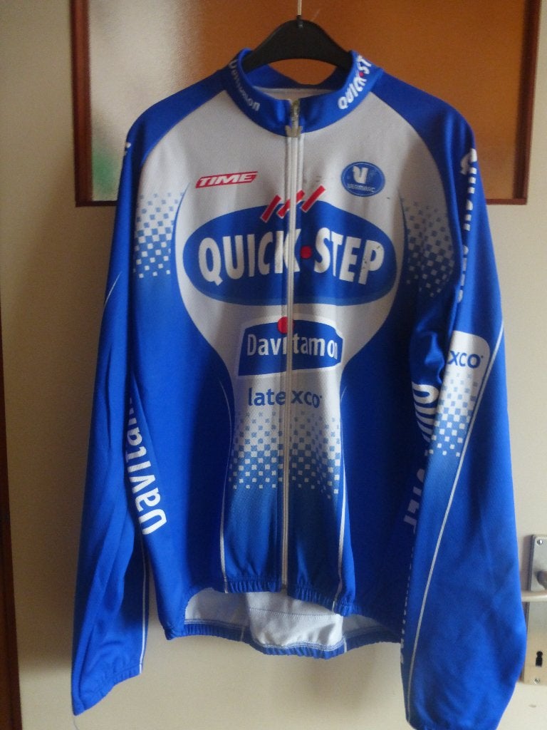 2 anciens Maillots équipe professionnel QUICK STEP Davitamon, Vélos & Vélomoteurs, Accessoires vélo | Vêtements de cyclisme, Enlèvement ou Envoi