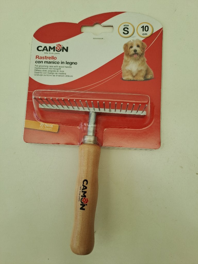 CAMON borstel met houten handvat - NIEUW - 10 cm, Dieren en Toebehoren, Ophalen of Verzenden, Nieuw