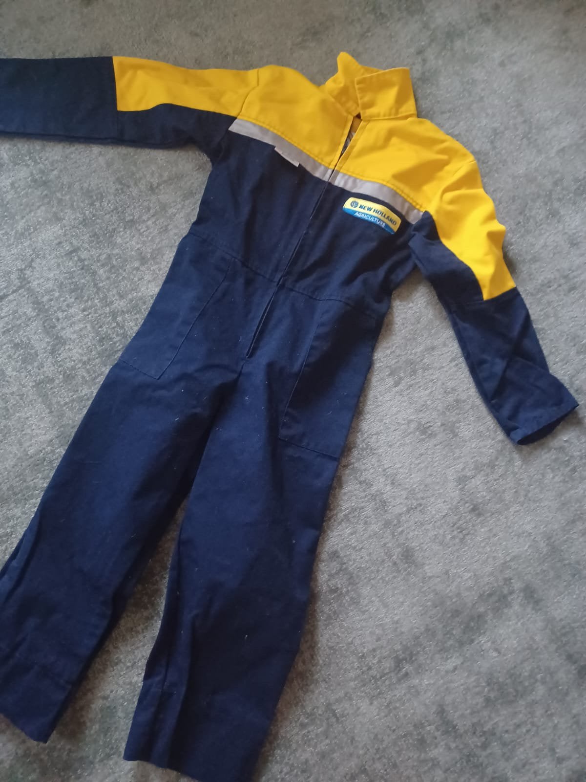 Kinder overall New Holland 8 jaar, Tuin en Terras, Werkkleding, Ophalen, Zo goed als nieuw, Overall