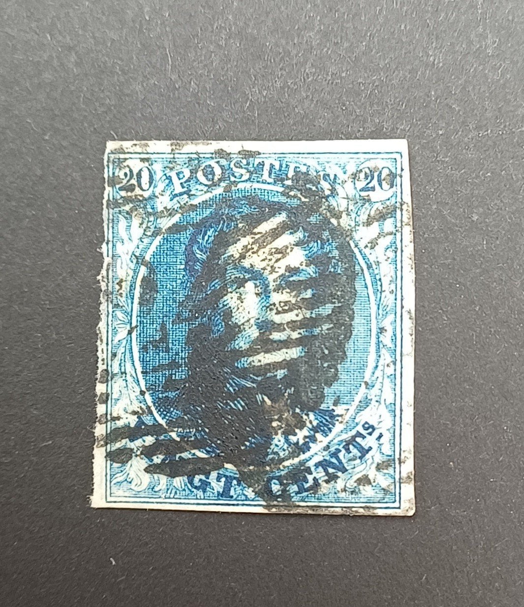 Nr 4Aa blauw, Postzegels en Munten, Postzegels | Europa | België, Ophalen of Verzenden