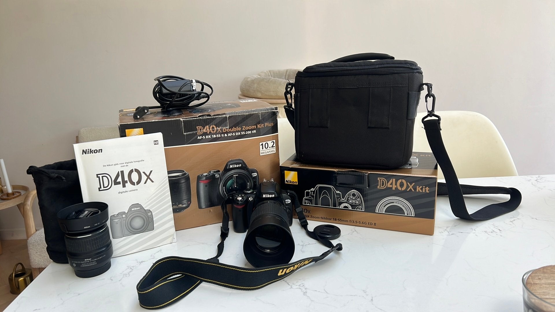 Nikon D40X camera + Extra Lens + tas + Doos(zelden gebruikt), Audio, Tv en Foto, Fotocamera's Digitaal, Zo goed als nieuw, Nikon