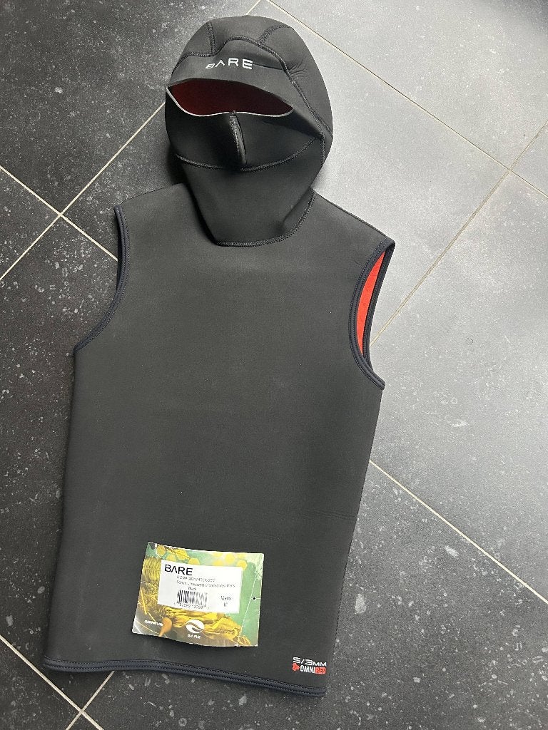 Bare Ultrawarm Hoodie 5/3mm Medium size, Watersport en Boten, Duiken, Ophalen of Verzenden, Nieuw, Duikpak