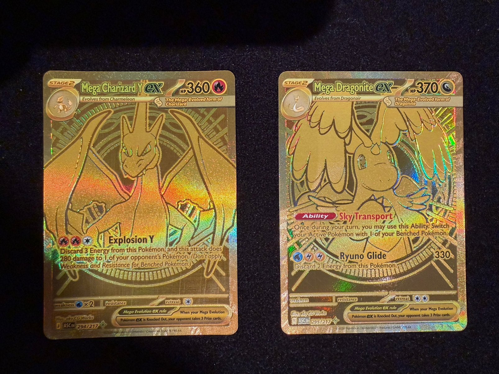 Set Mega Charizard - Mega Dragonite, Enlèvement ou Envoi, Comme neuf, Plusieurs cartes, Foil