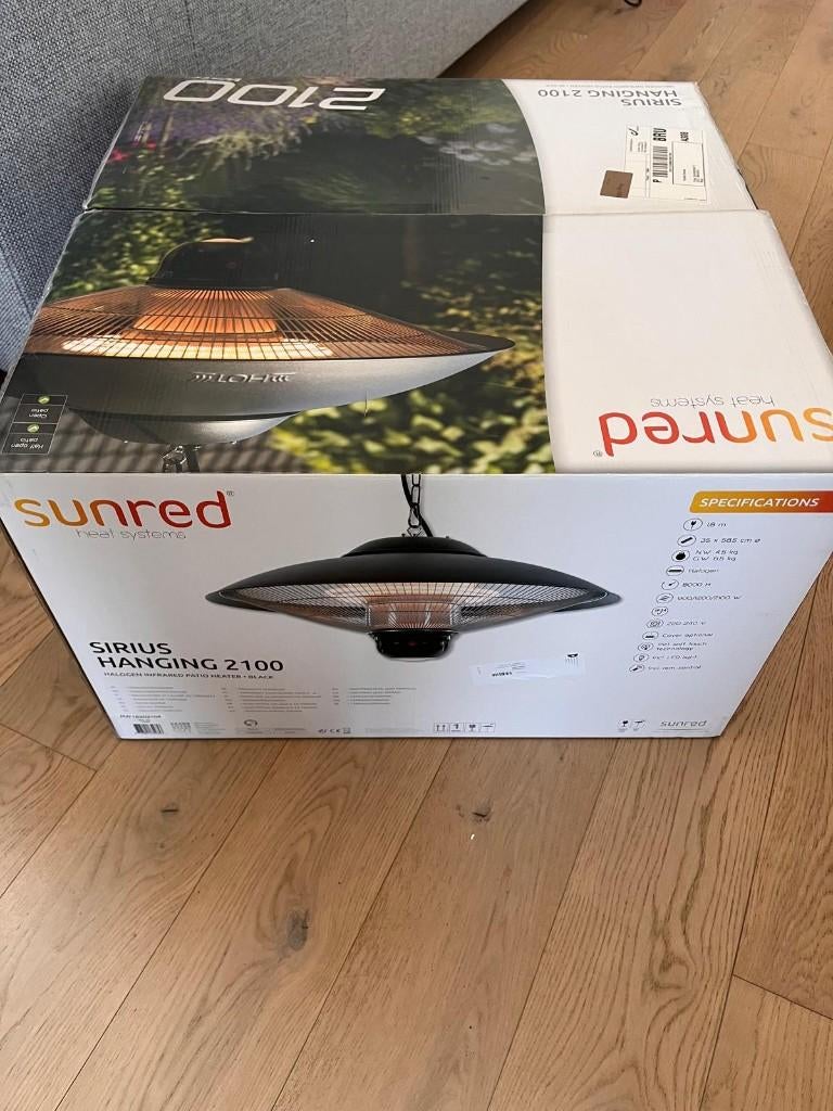 Sunred Sirius warmtelamp (zwart, hangend), Tuin en Terras, Ophalen, Nieuw, Elektrisch, Plafond