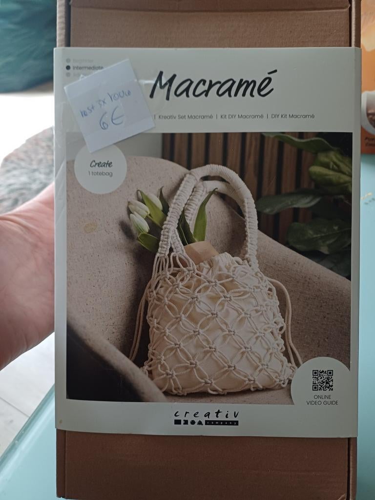 Macrame DIY totbag Creativ, Hobby en Vrije tijd, Ophalen of Verzenden, Knutselset