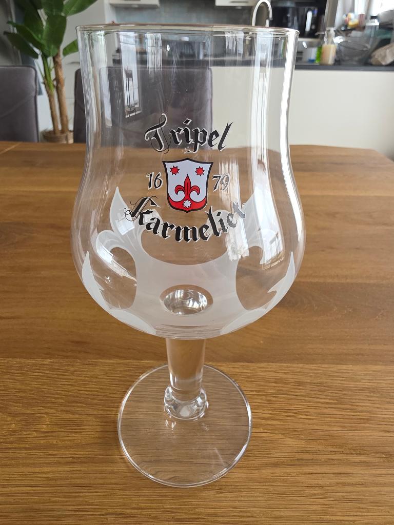 4 Verres à Bière Belges Triple Karmeliet, Verzamelen, Biermerken, Ophalen, Zo goed als nieuw, Glas of Glazen, Overige merken