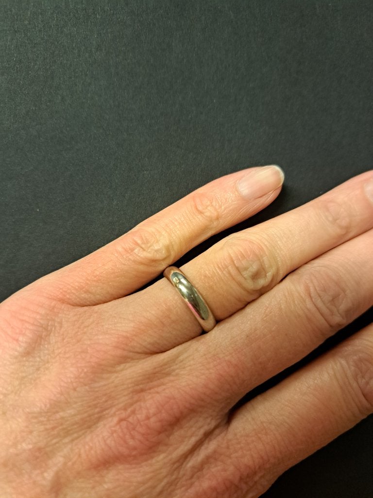 925 zilveren ring 3mm, Bijoux, Sacs & Beauté, Neuf, Enlèvement ou Envoi, 18 à 19, Femme ou Homme