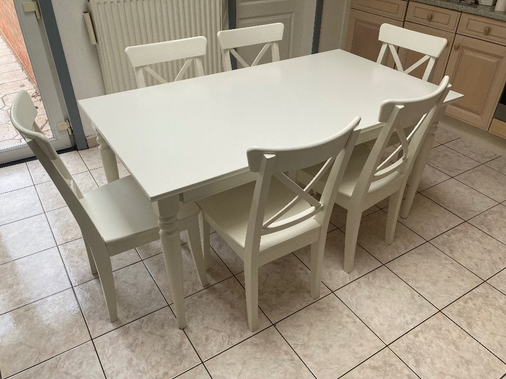 Ensemble salle à manger + meuble IKEA ISALA à vendre, Maison & Meubles, Salles à manger complètes, Utilisé, 4 à 6 chaises, Enlèvement