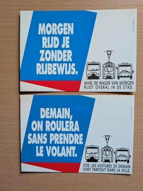 Carte publicitaire sur les transports urbains F/N, Ophalen of Verzenden