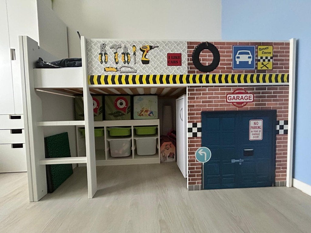Lifetime halfhoogslaper thema autogarage, Ophalen, Gebruikt, Halfhoogslaper
