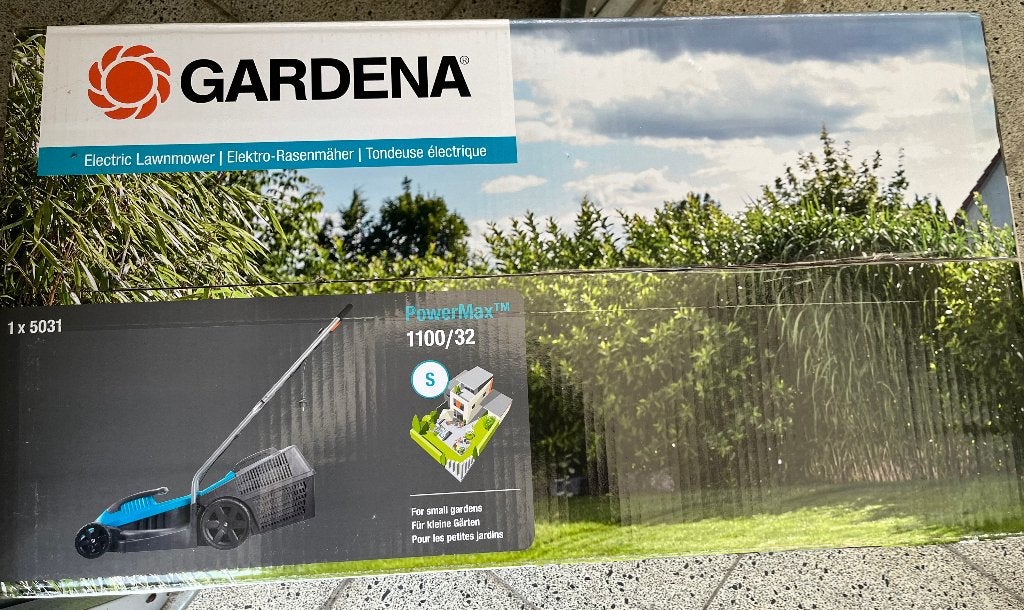 Machine à gazon Gardena Powermax (nouvelle !), Jardin & Terrasse, Tondeuses à gazon, Neuf, Tondeuses à gazon électriques, 30 à 39 cm