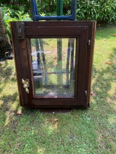 afzelia ramen, Doe-het-zelf en Bouw, Raamkozijnen en Schuifdeuren, Gebruikt, Raamkozijn, Inclusief glas, 75 tot 150 cm