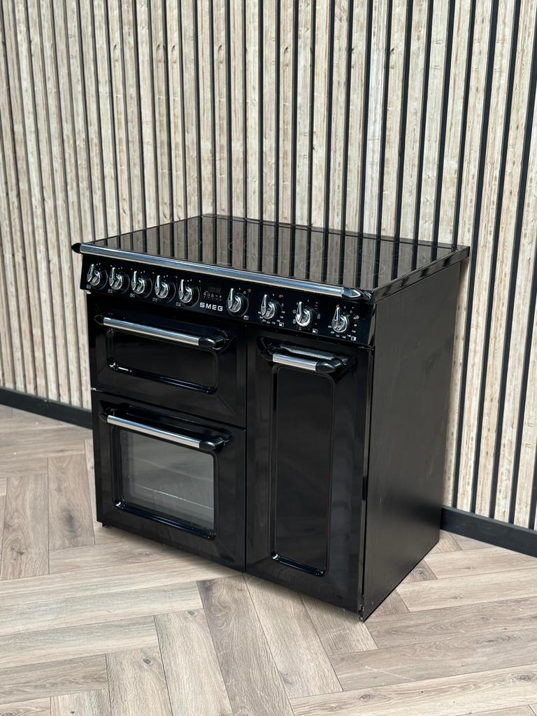 Smeg Victoria Inductie 90cm + Fornuis + Afzuigkap, Ophalen of Verzenden, Grill, Gas