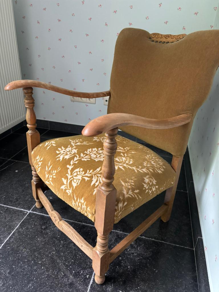 Stoffe zetel, Antiek en Kunst, Ophalen