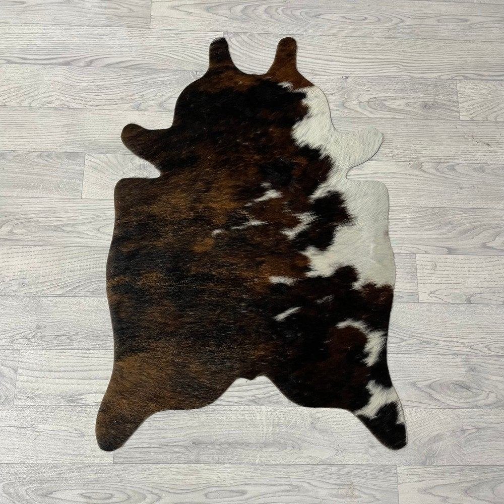 Mini koeienhuid bruin wit zwart 90x60cm #405 | Lederstore, Meerkleurig, Wandkleed, Nieuw, Ophalen of Verzenden