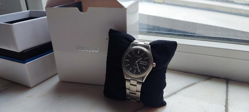 Seiko Titanium 50M horloge, Gebruikt, Staal, Polshorloge, Ophalen of Verzenden