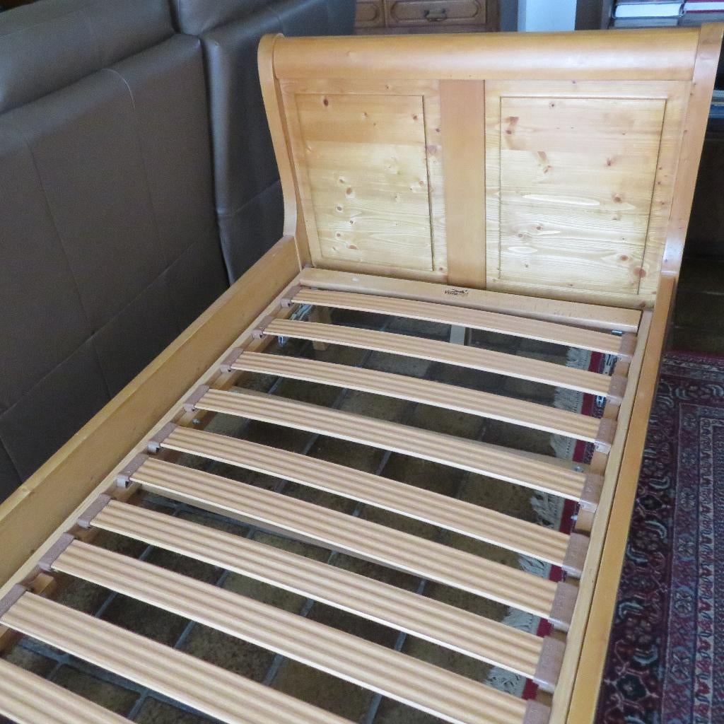eenpersoonsbed, Ophalen, 90 cm, Eenpersoons, Bruin