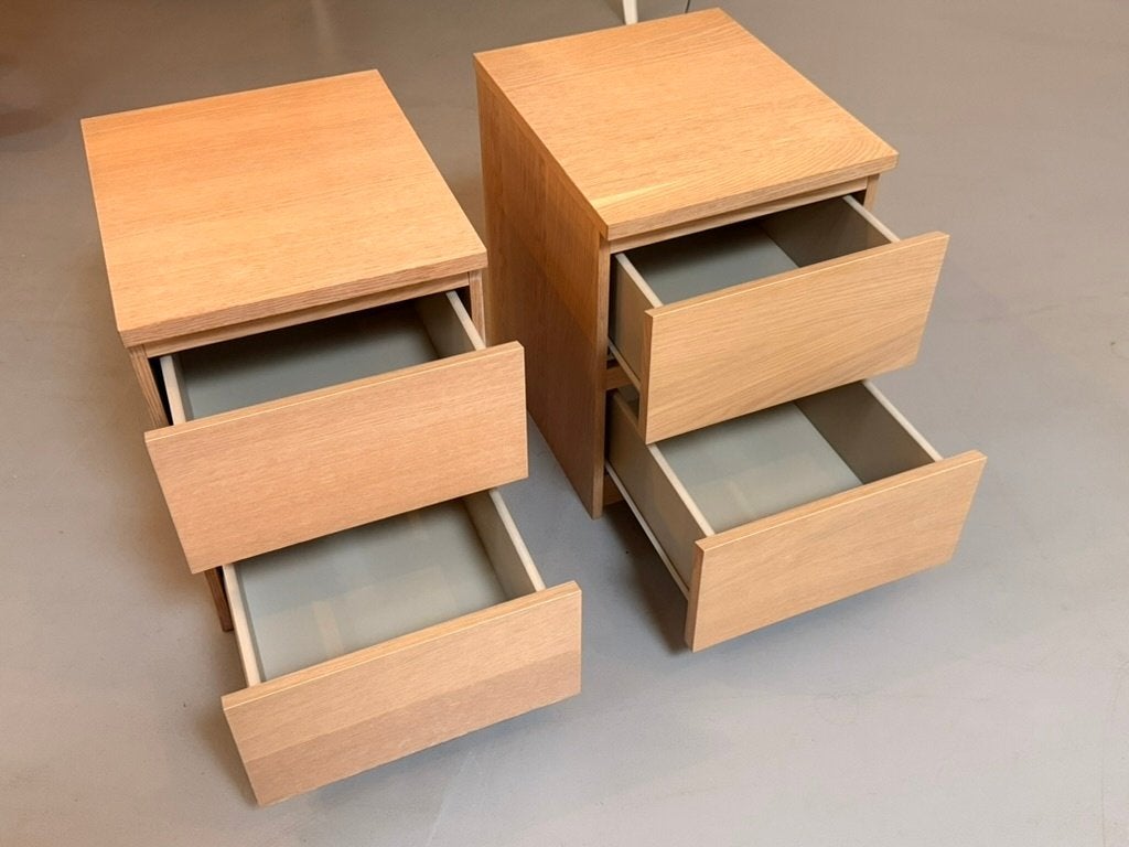 Ensemble de 2 tables de chevet/commodes en bois, Enlèvement, Utilisé