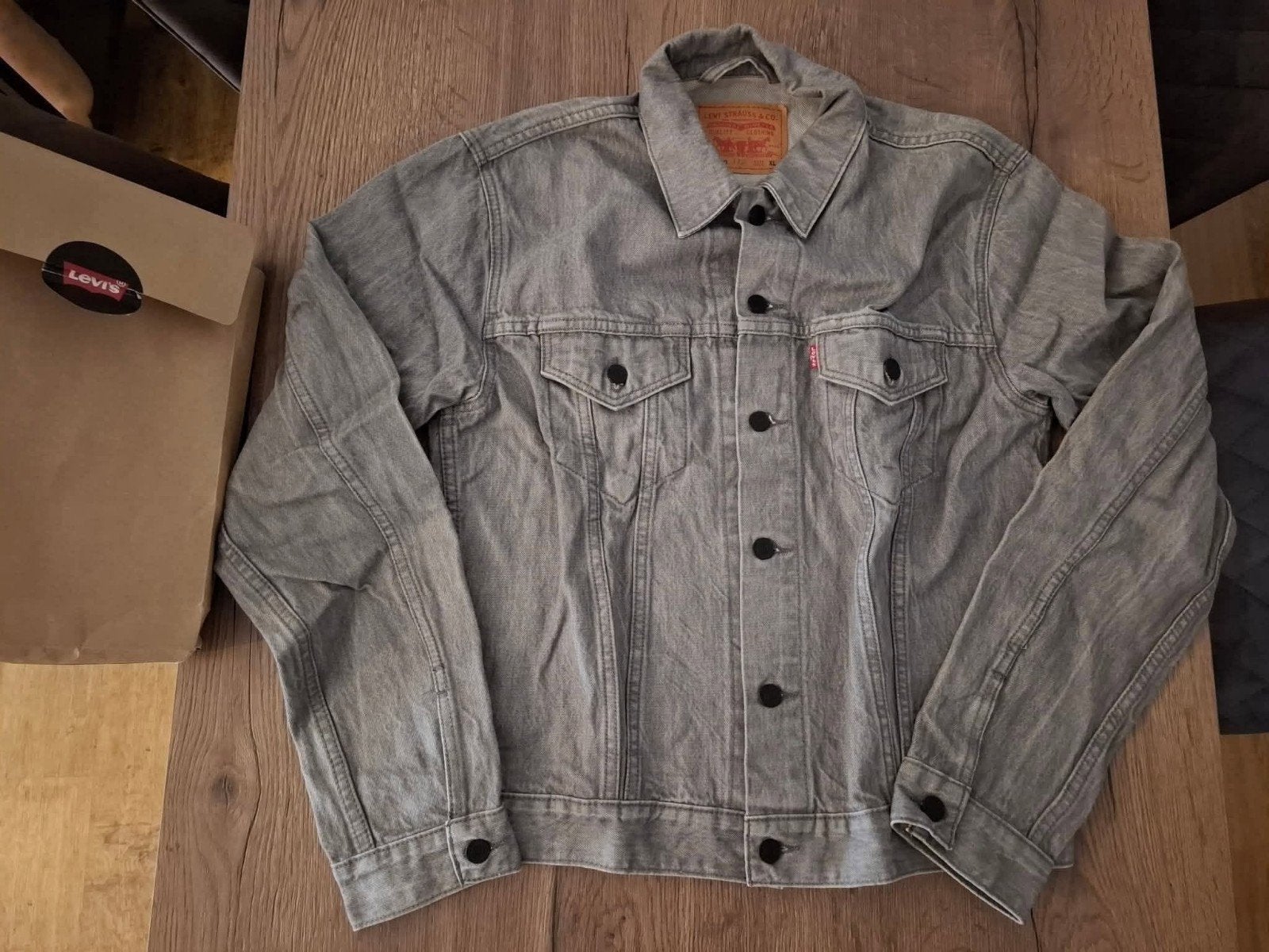 Levi's jeansvest grijs XL, Kleding | Heren, Jassen | Zomer, Ophalen, Grijs