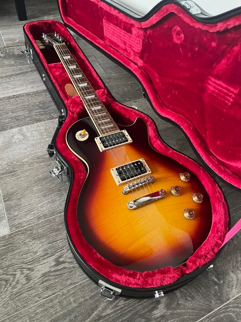 RUILEN: Epiphone Les Paul Slash November burst met koffer, Musique & Instruments, Instruments à corde | Guitares | Électriques