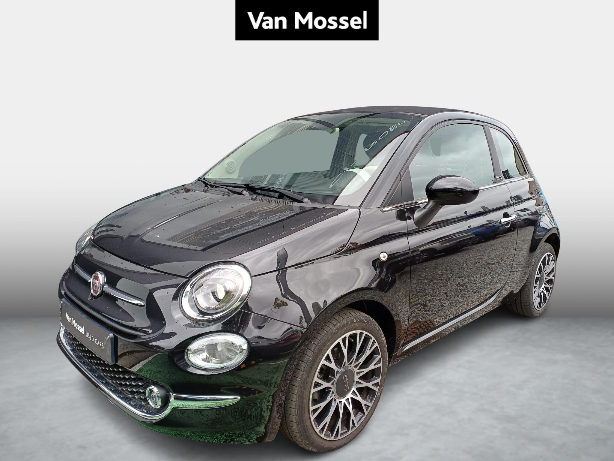 Fiat 500C 1.0 Hybrid 70 Lounge, Autos, Entreprise, Boîte manuelle, Entretenue par le concessionnaire, Noir