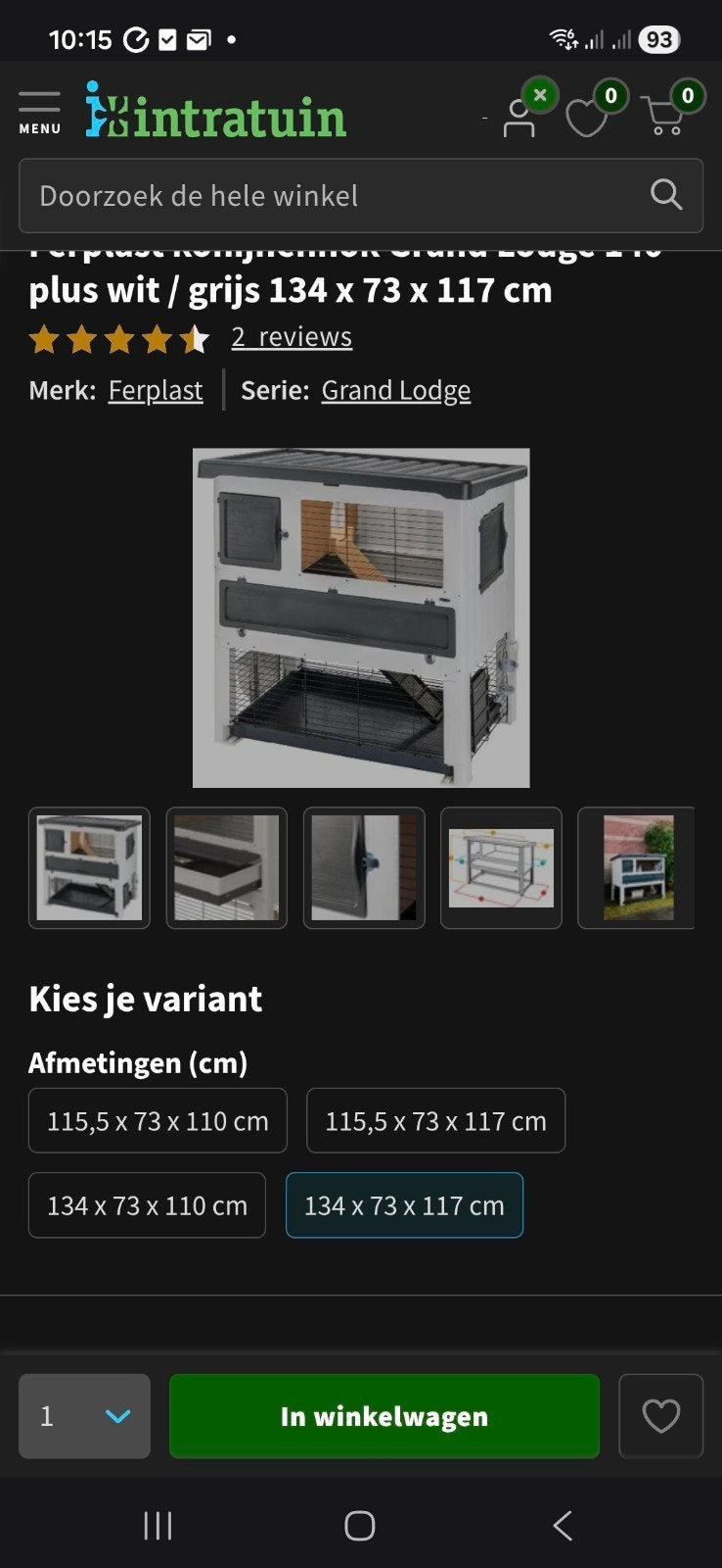 goede ferplast kooi voor een symbolische prijs, Enlèvement, Utilisé, Cage