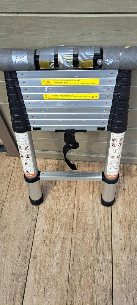 Telescopische ladder, Doe-het-zelf en Bouw, Ladders en Trappen, Ophalen, Zo goed als nieuw, Ladder, Opvouwbaar of Inschuifbaar