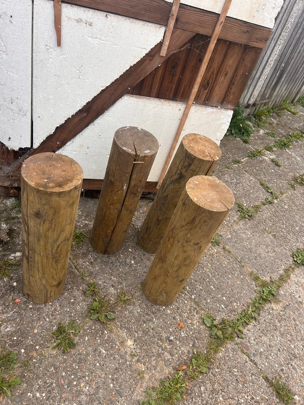 Ronde tafelpoten., Tuin en Terras, Ophalen