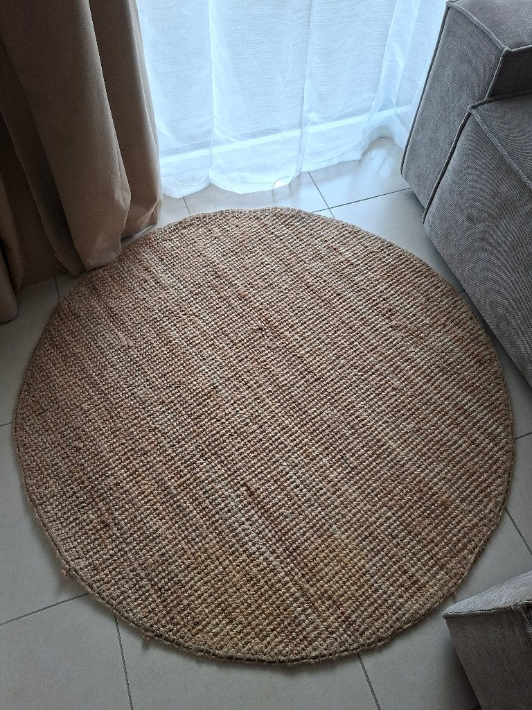Tapis rond jute LOHALS IKEA 130cm, Enlèvement, Neuf, Rond