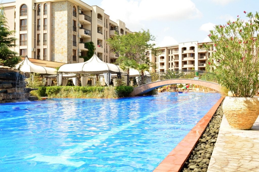 Studio met uitzicht op het zwembad | Cascadas Family Resort, Immo, Bulgaria, 36 m², Overig Europa, Stad