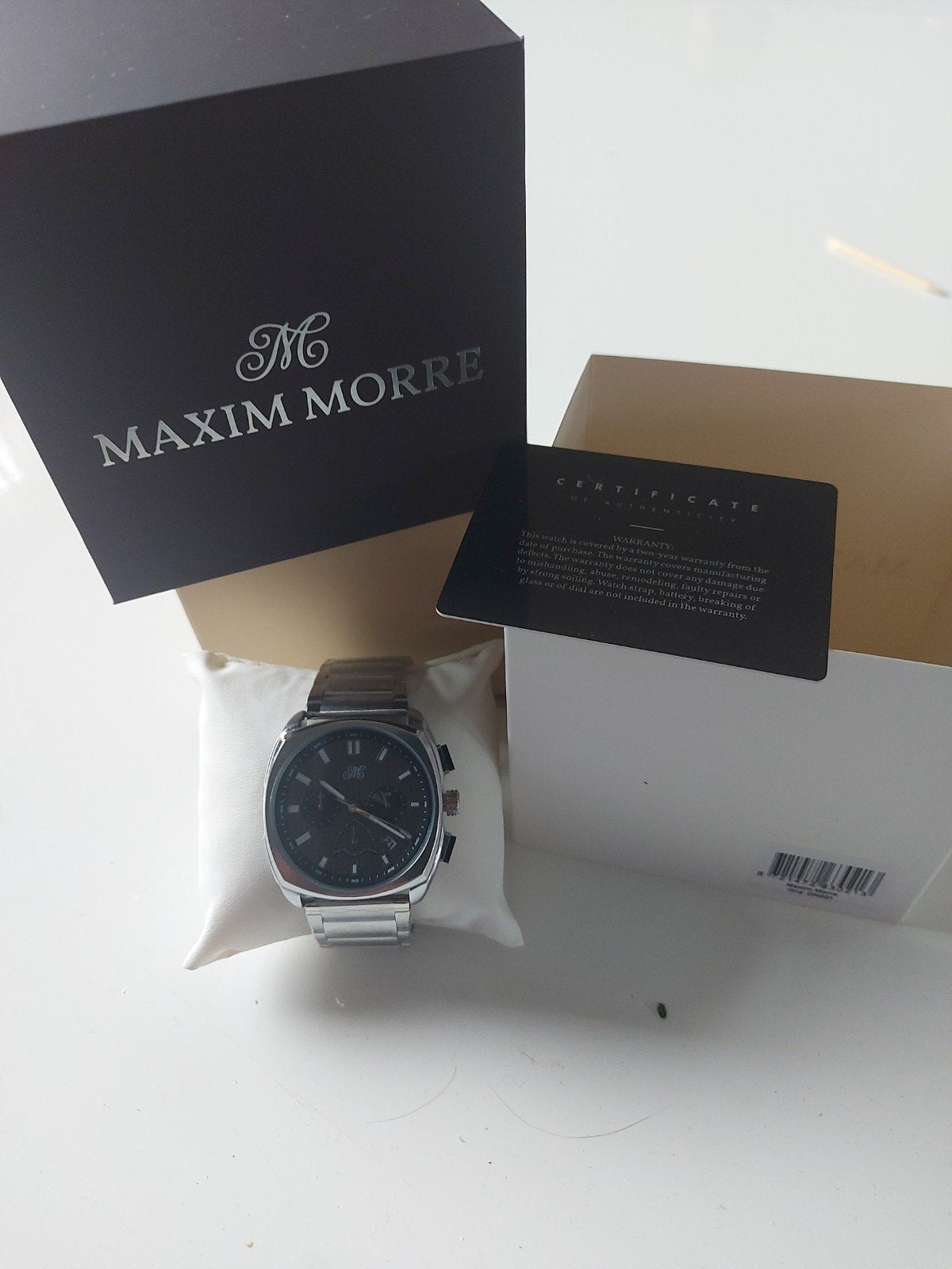 origineel maxim morre one horloge zilver zwart roestvrij, Handtassen en Accessoires, Horloges | Heren, Ophalen, Nieuw, Zilver