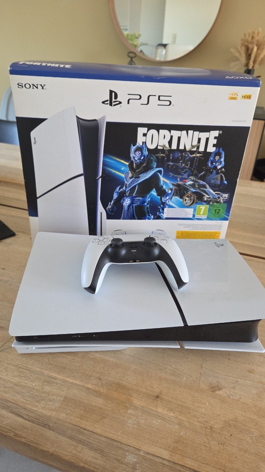 Playstation 5 slim + disc&fornite edition+Sony headset, Ophalen, Playstation 5