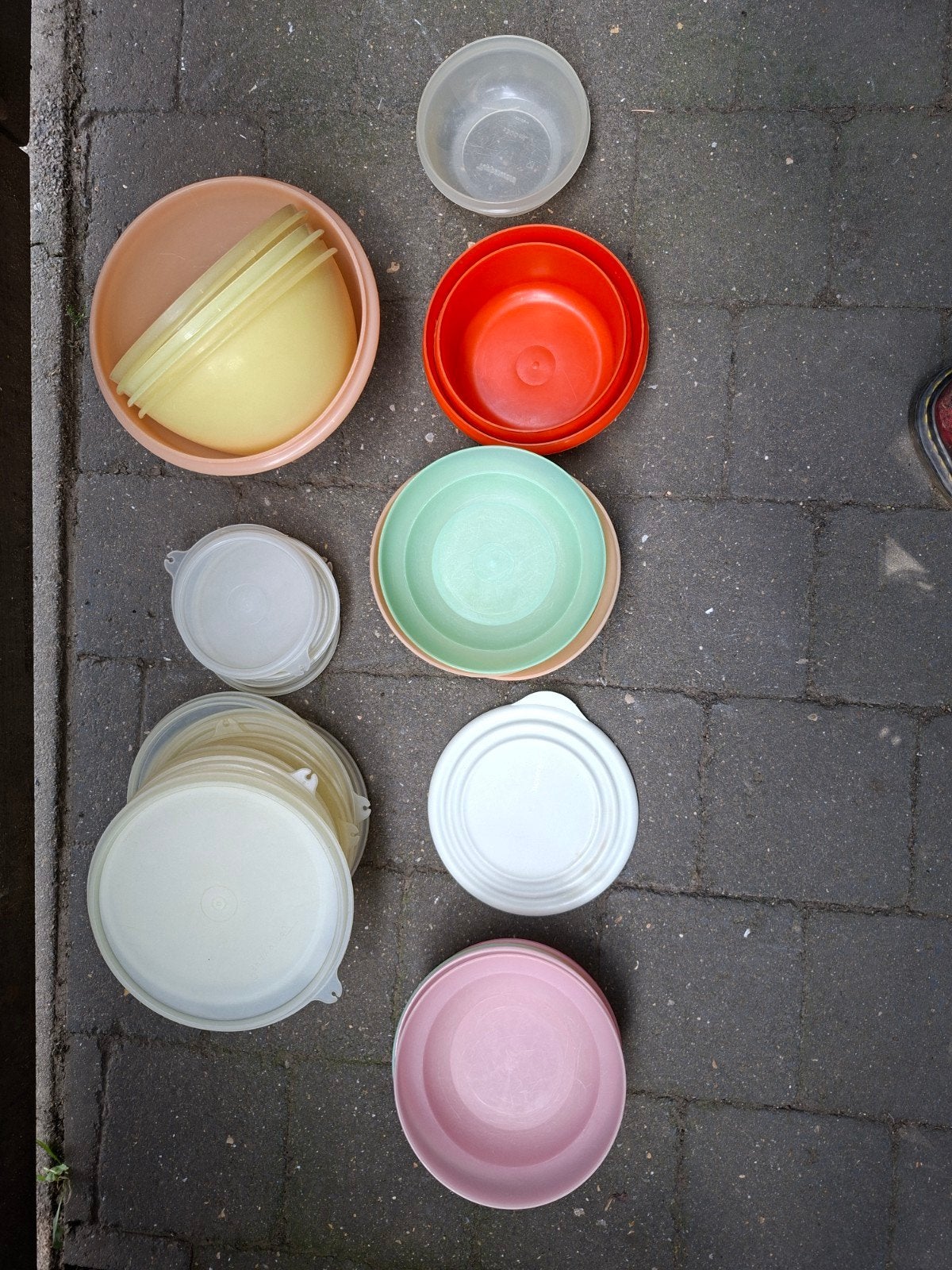 lot de pots et couvercles vintage tupperware, Enlèvement ou Envoi