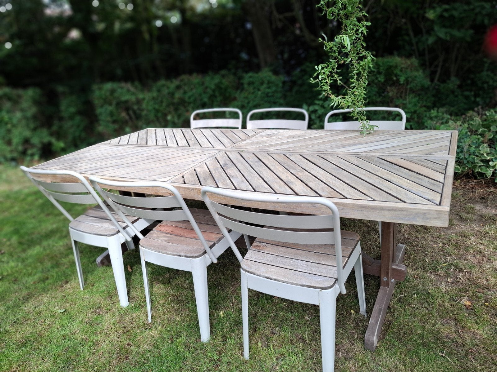 Tuintafel met 6 stoelen, Ophalen